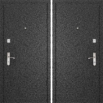 Огнеупорная дверь квартирная черная с порошковым напылением