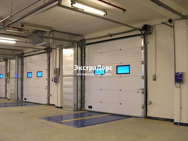 Подъемные автоматические противопожарные ворота с окнами в Сергиев посаде  купить