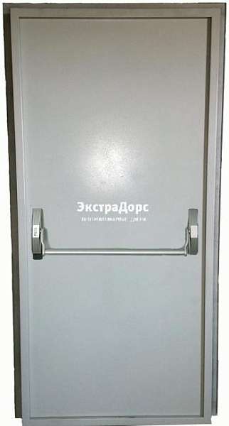 Входная противопожарная дверь металлическая утепленная металлическая глухая белая с антипаникой в Сергиев посаде  купить