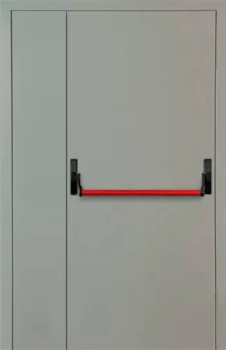 Дверь с порошковым напылением огнестойкая EI-30 полуторная серая