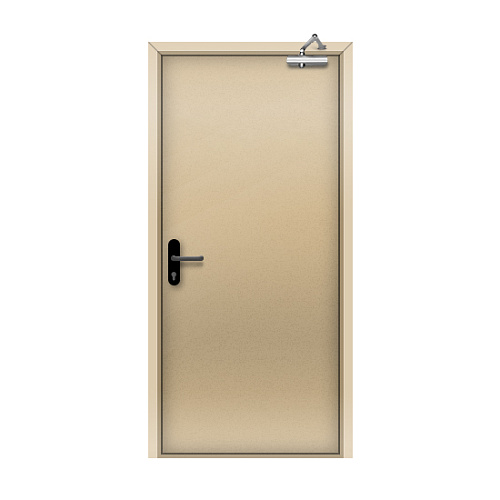 Огнестойкая дверь со скрытыми петлями EI 60 глухая однопольная цвет RAL 1001