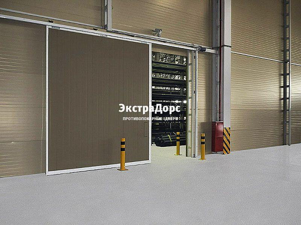 Противопожарные автоматические ворота коричневые в Сергиев посаде  купить