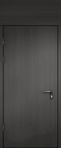 Противопожарная дверь с выпадающим порогом EI-30 глухая с фрамугой