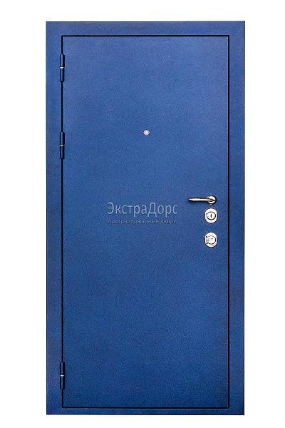 Противопожарная уличная дверь металлическая утепленная EIW 60 синяя глухая однопольная в Сергиев посаде  купить