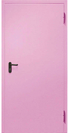 Внутренняя противопожарная глухая дверь розовая
